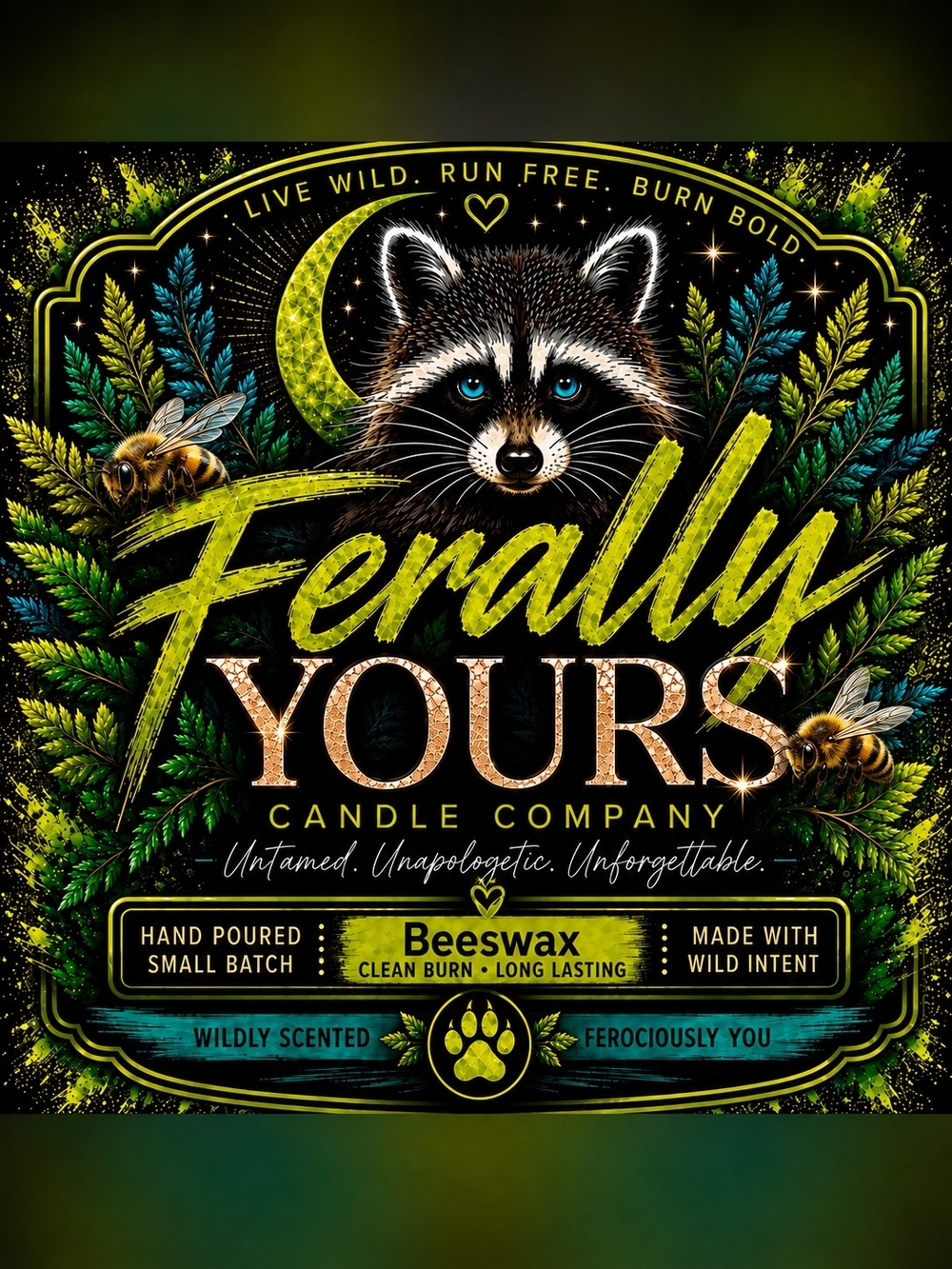 Ferally Yours Beeswax Candle